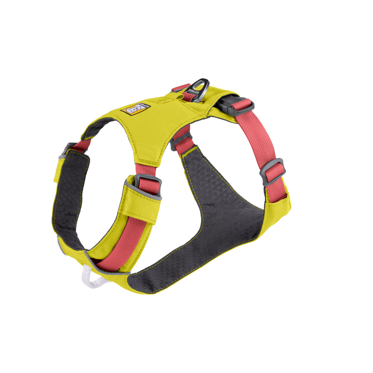 RUFFWEAR Hi &amp; Light, ham prindere dublă(piept&amp;spate) câini, ajustabil, reflectorizant RUFFWEAR Hi &amp; Light Lichen Green, ham prindere dublă(piept&amp;spate) câini, ajustabil, reflectorizant, verde, M(69-81cm)